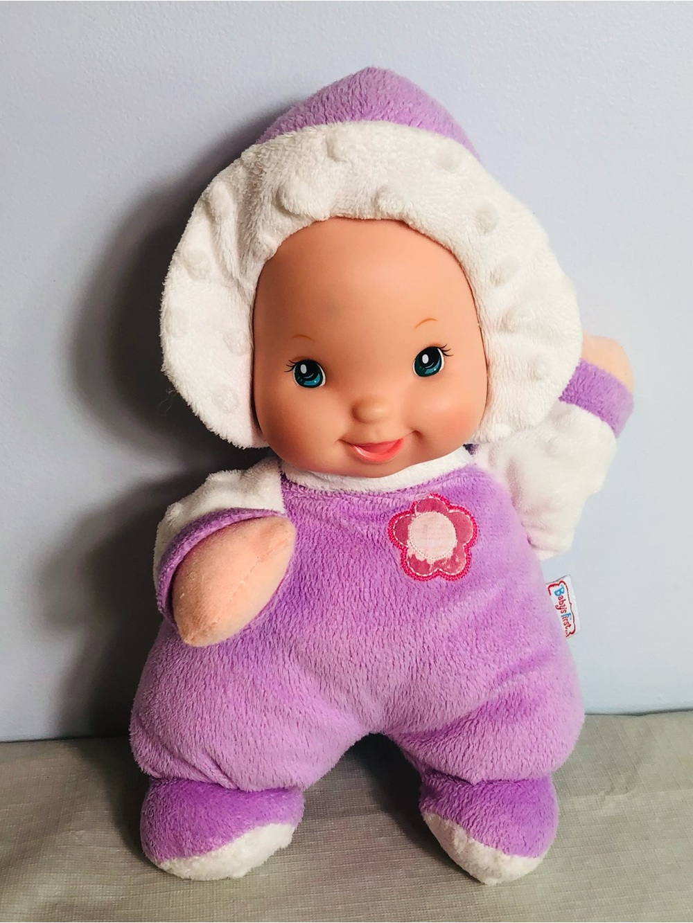 Baby's First Doll Minky So Soft Washable 12" Purple Lavender Plush Stuffed Toy